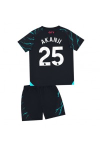 Fotbalové Dres Manchester City Manuel Akanji #25 Dětské Třetí Oblečení 2023-24 Krátký Rukáv (+ trenýrky)